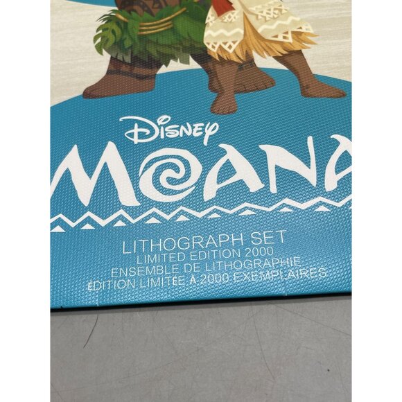 Disney Moana lithograph set limited edition 2000 set of 4 Maui 8x12" READ - Picture 5 of 11